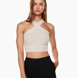 Aritzia Babaton Sculpt Knit Cross Tank
